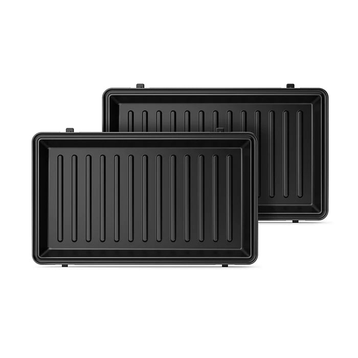 Toastsikker, sort dobbeltbund til Philips HD2350/80 sandwichtoaster, med skridsikre riller til effektiv varmefordeling og minimal klæbrighed.