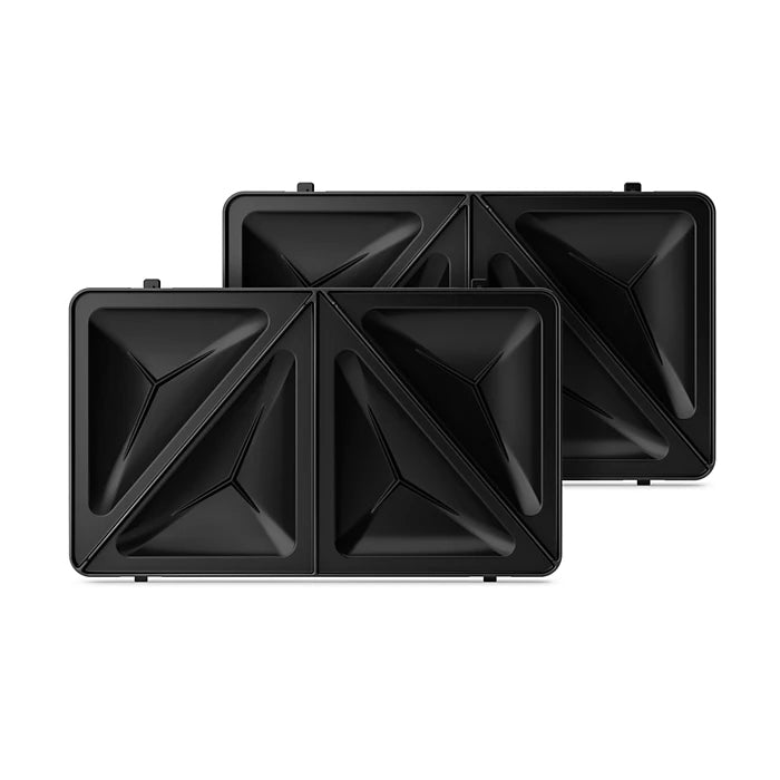 Sæt af bageplader til Philips HD2350/80 Sandwichtoaster med fire trekantede rum til sandwichens fyld i sort farve