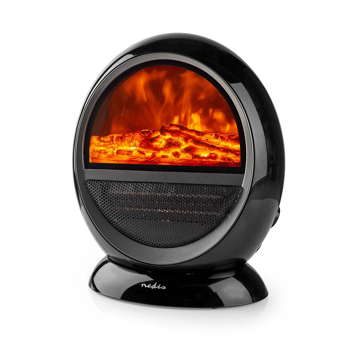 Nedis - Keramisk PTC varmeblæser | 1000 / 1500 W | 2 Varmefunktioner | Justerbar termostat | Roterer automatisk | Overophedningsbeskyttelse | Fald over beskyttelse - HTFA21BK