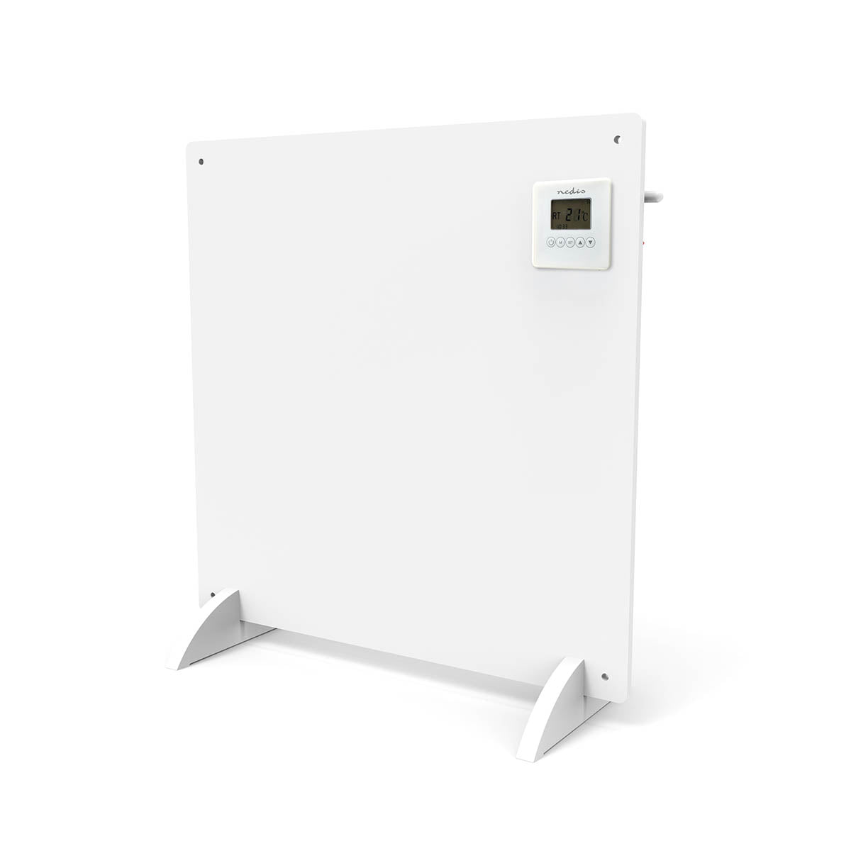 Nedis - Infrarødt varmepanel | 425 W | Justerbar termostat | IP44 | Hvid - HTIP425WT