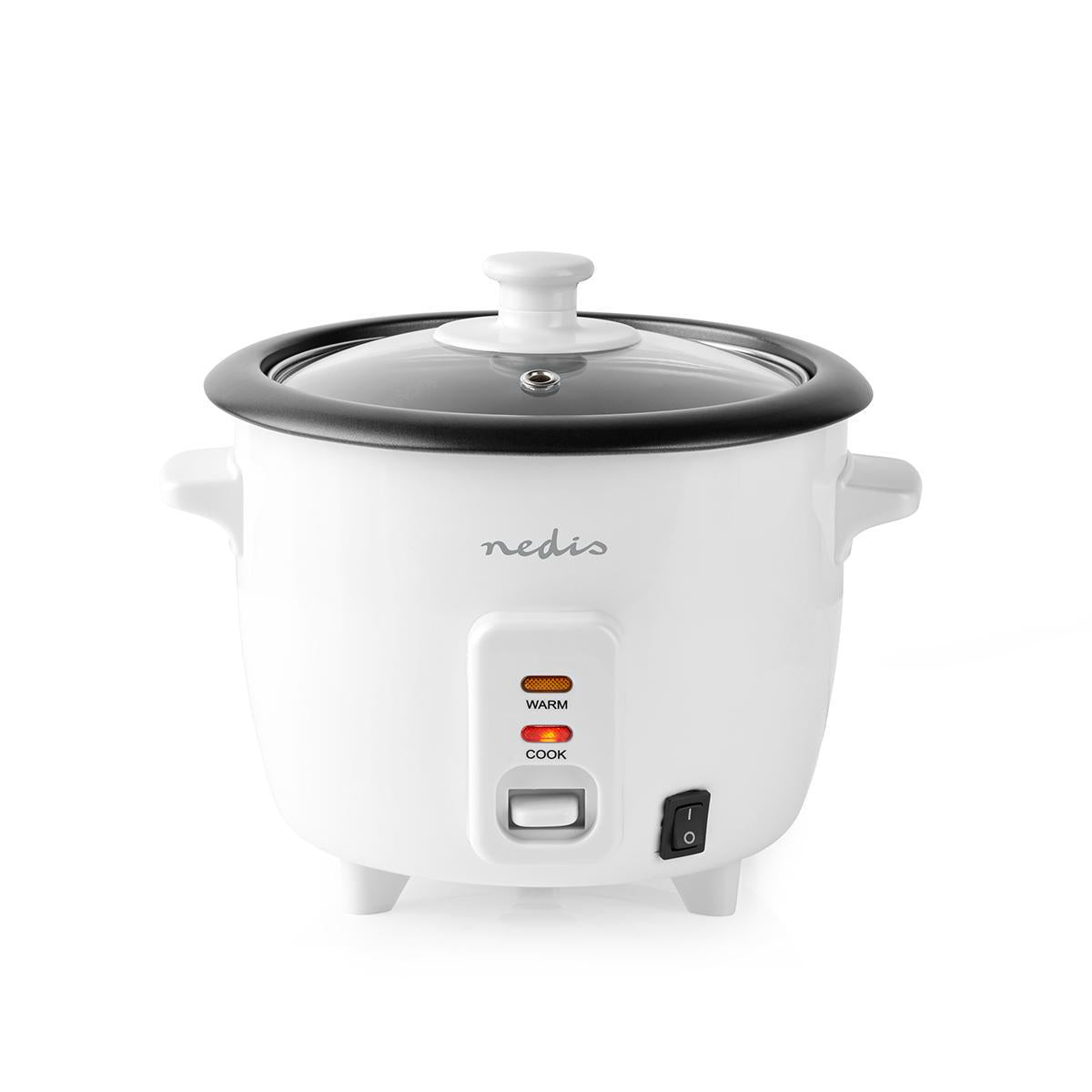 Nedis - Ris Koger | 0.6 l | 300 W | Aluminiumsdamper | Non-stick belægning | Aftagelig skål - KARC06WT
