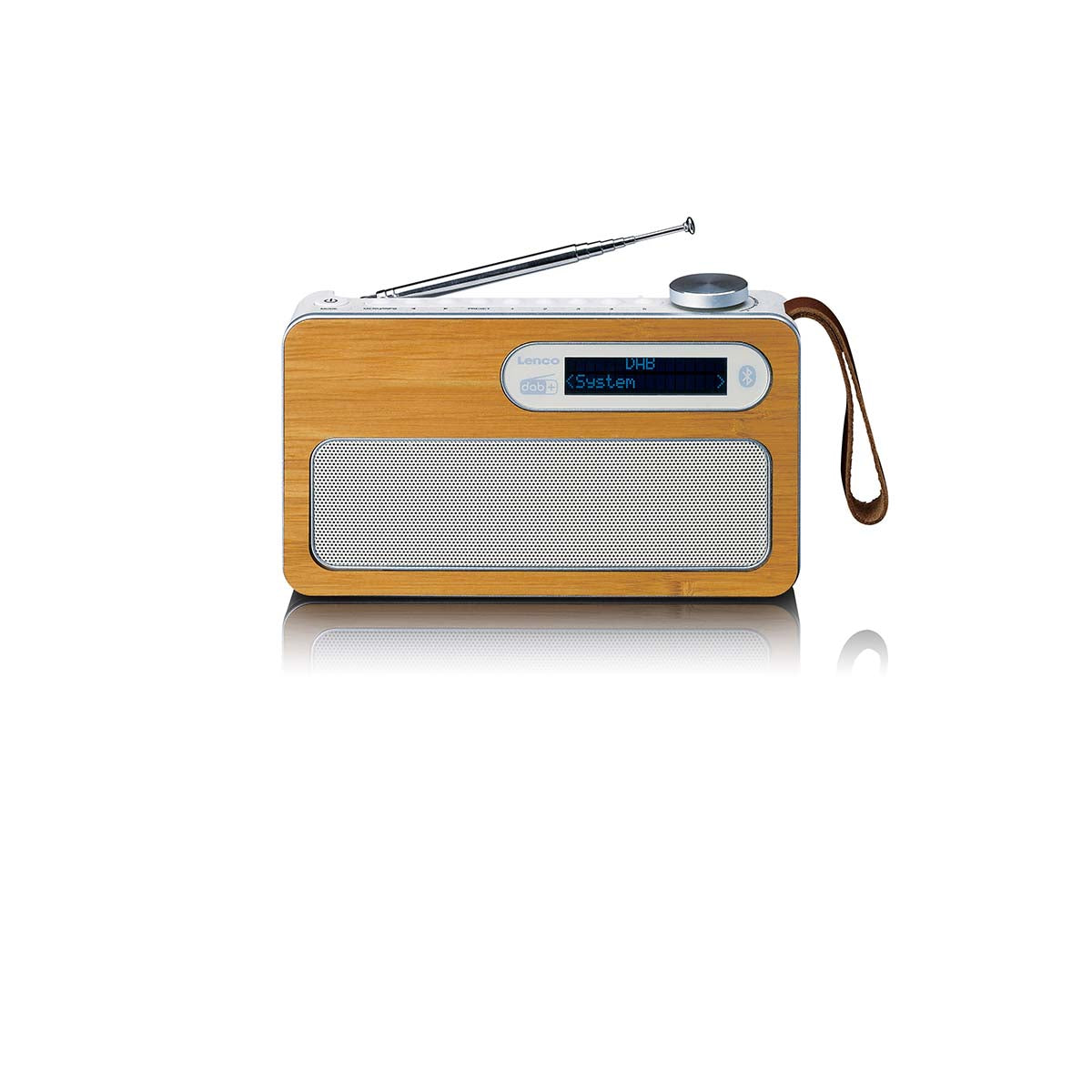 Lenco - Bærbar DAB+-radio med Bluetooth® Miljøvenlig bambus - PDR-040EF
