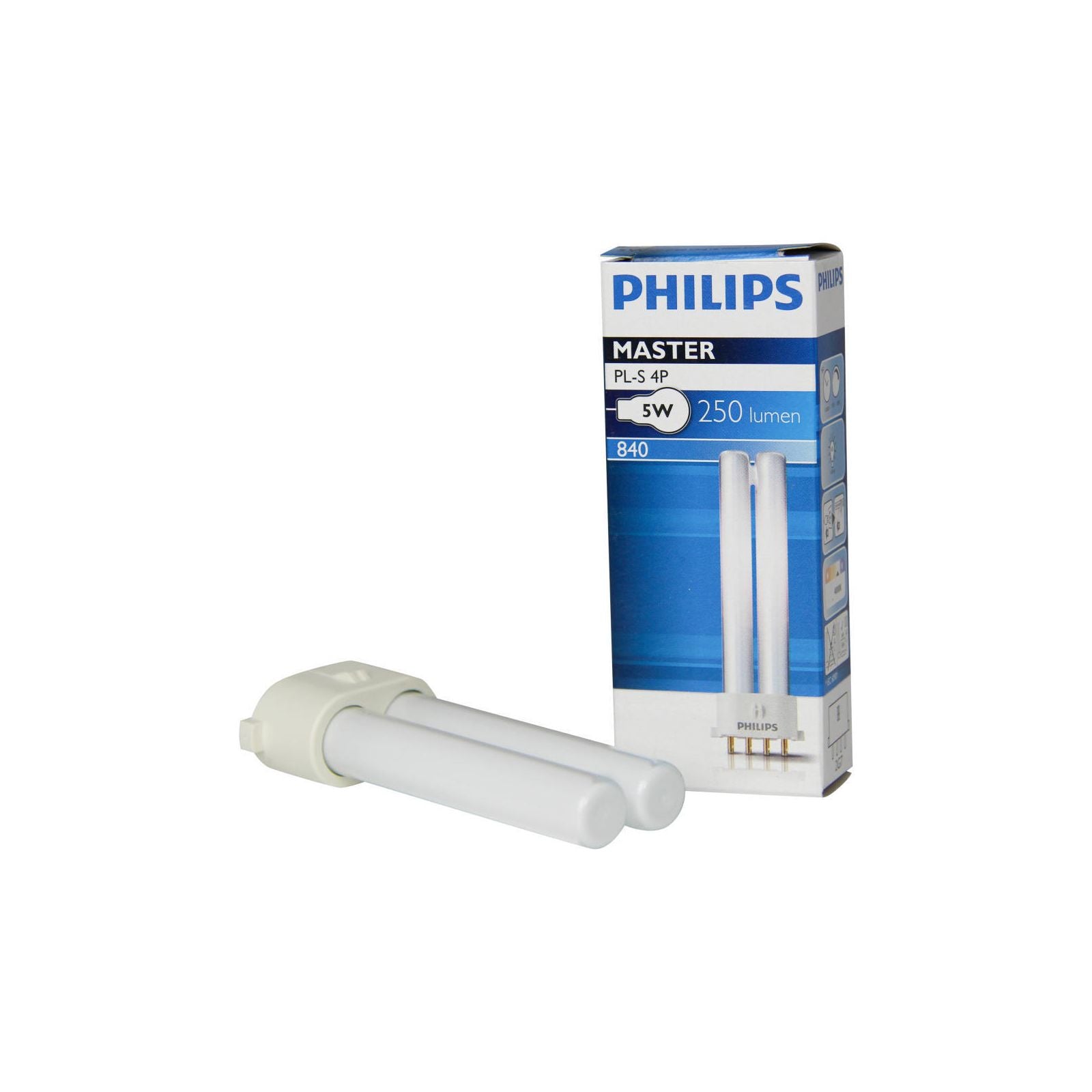 Philips MASTER PL-S 5W - 840 kold hvid | 4 Pin