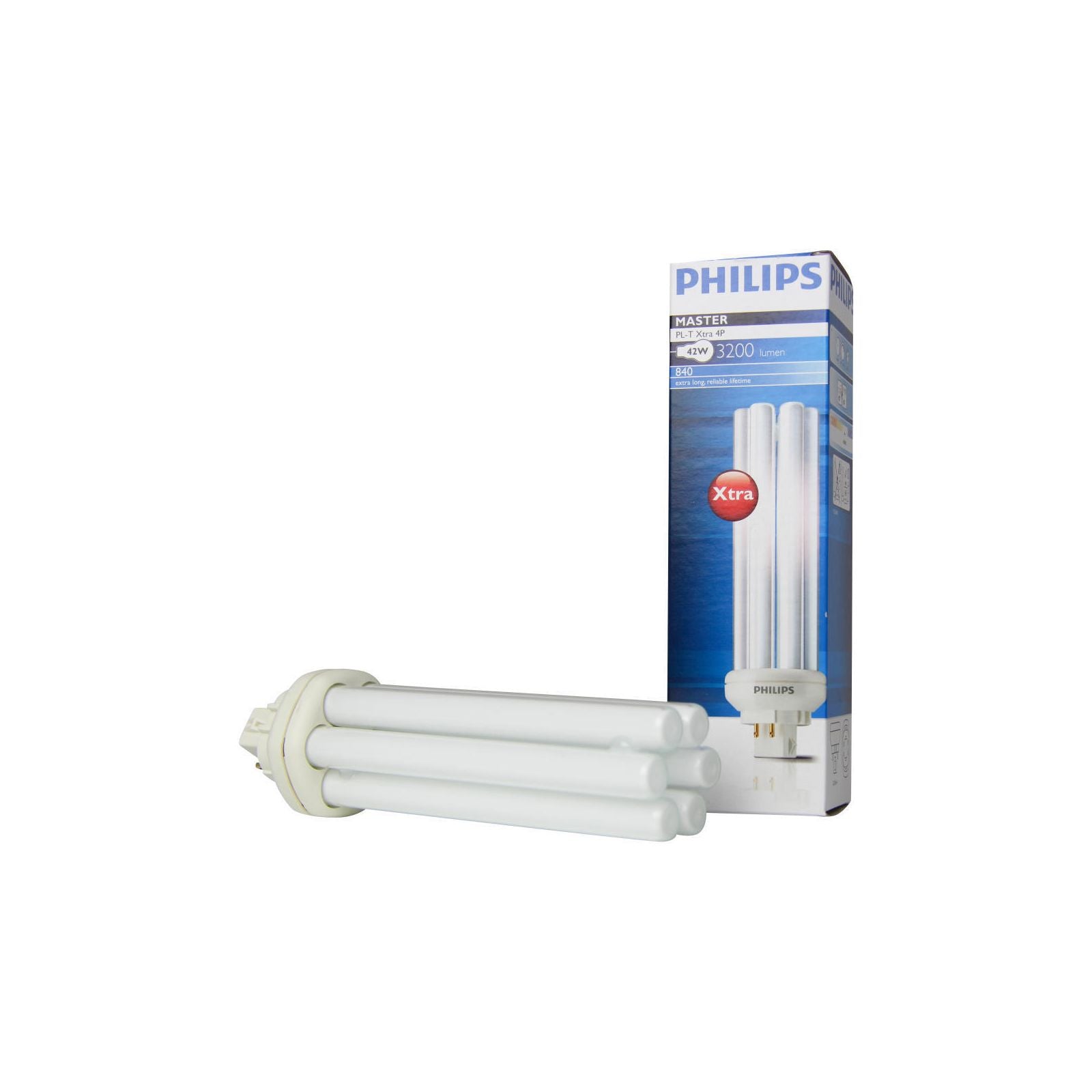 Philips MASTER PL-T Xtra 42W - 840 kold hvid | 4 Pin