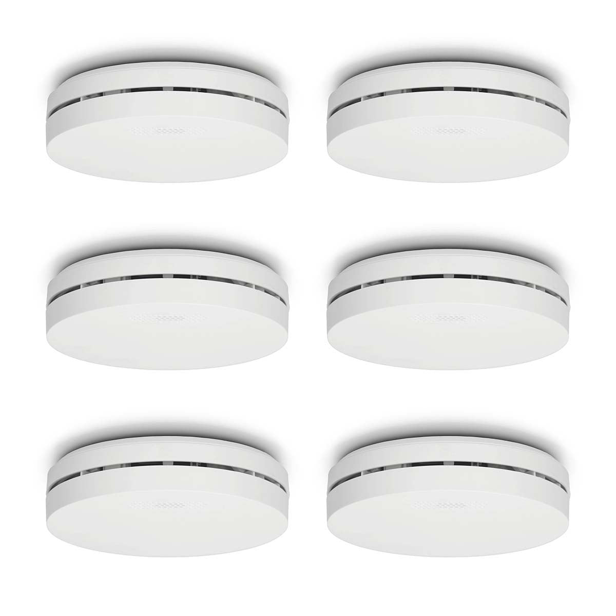 Alecto - Design røgdetektor 10 år 6-pak (SA300 DUO x3) Hvid - SA300 6X