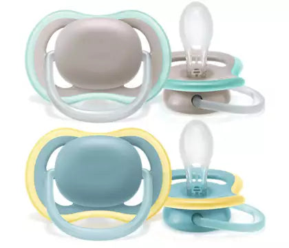 Philips Avent SCF349/01 Ultra air sut 2-pak til børn over 18 måneder med bløde farver og luftgennemtrængelige skjold for optimal komfort og støtte til babyens tænder