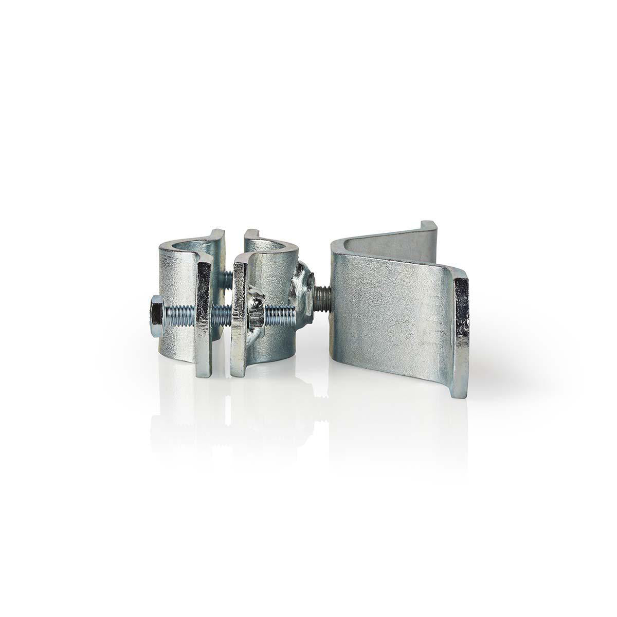 Nedis satellit mastklemme i stål med en diameter på 38 til 40 mm i sølvfarve designet til sikker montering af antenner og master