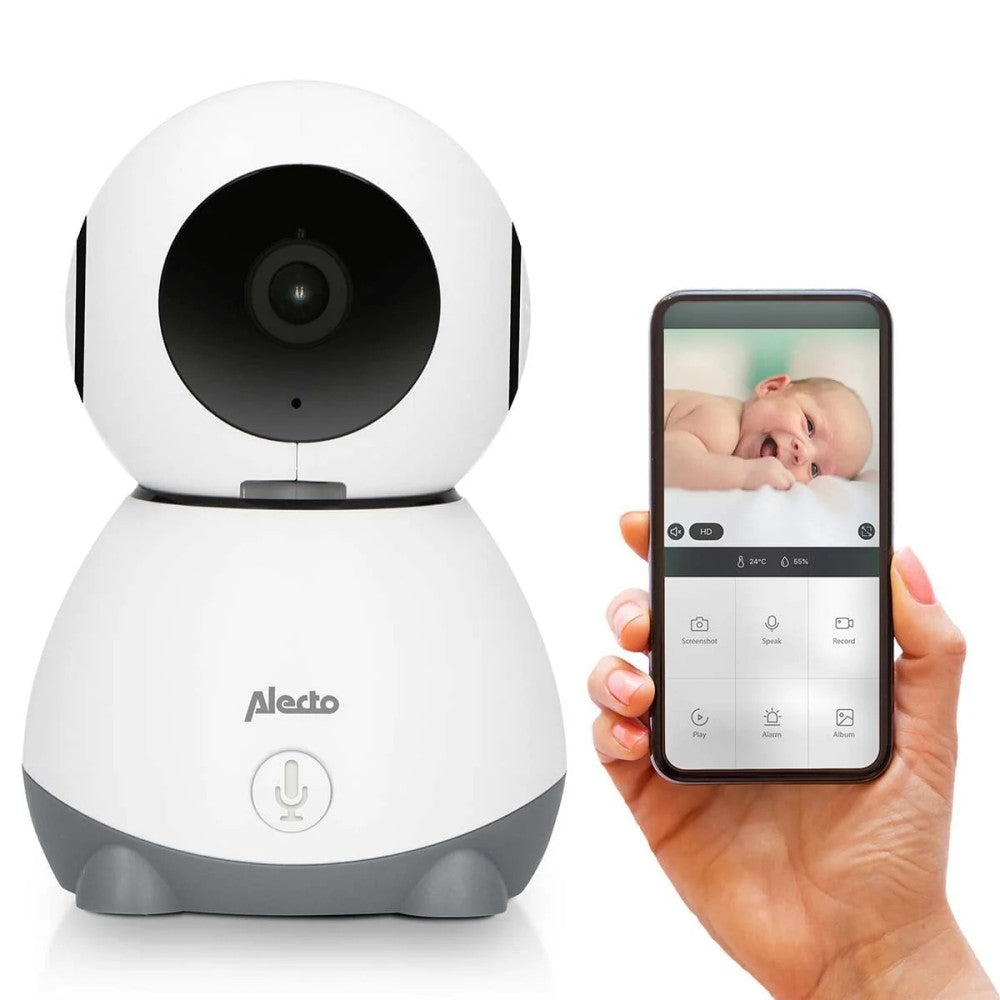 Alecto - Wi-Fi-babyalarm med kamera Hvid/grå - SMARTBABY10