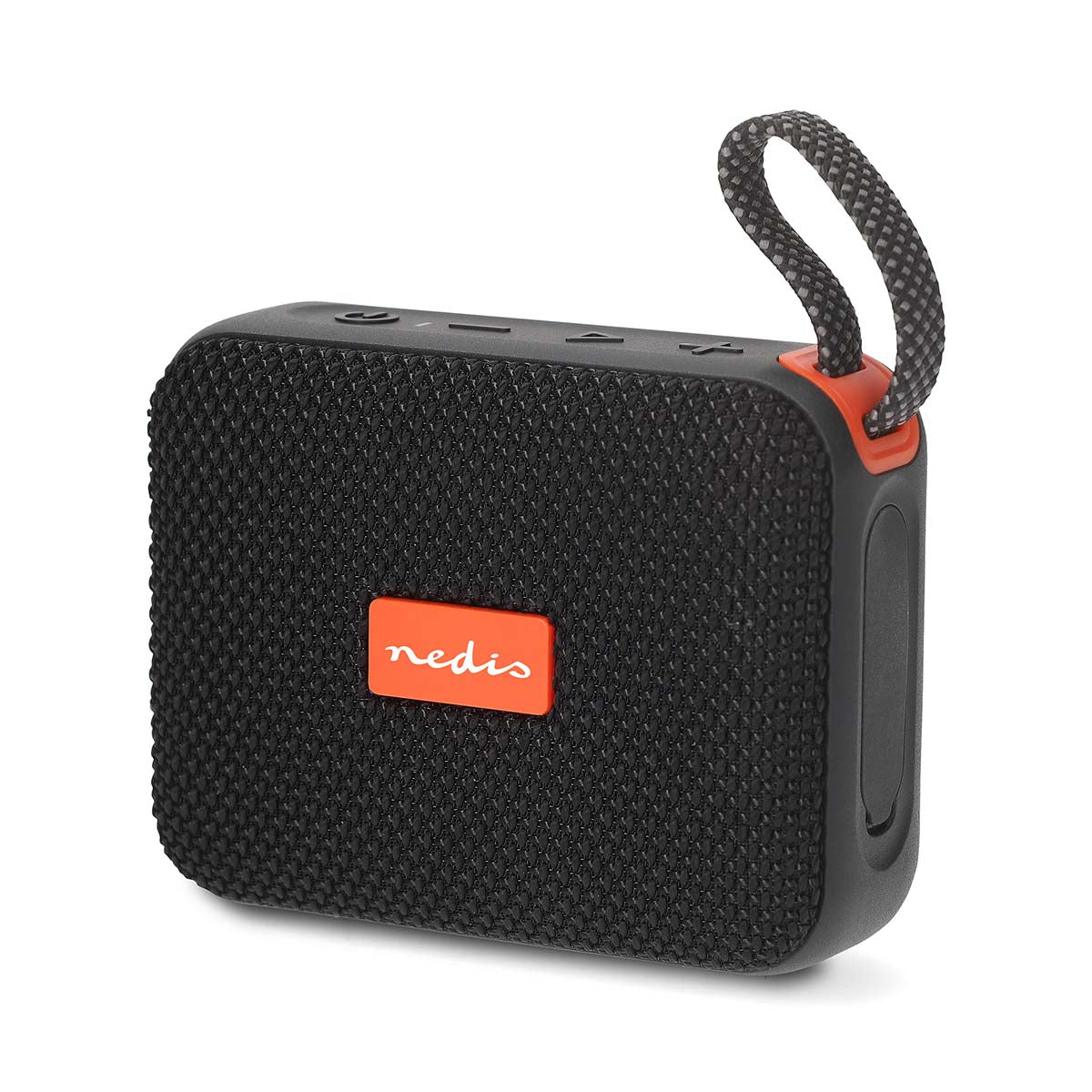Nedis - Bluetooth® højttaler | 360 min | Håndholdt design | 10 W | Mono | Hjem / Portable / Udendørs | Orange / Sort - SPBT0526BK