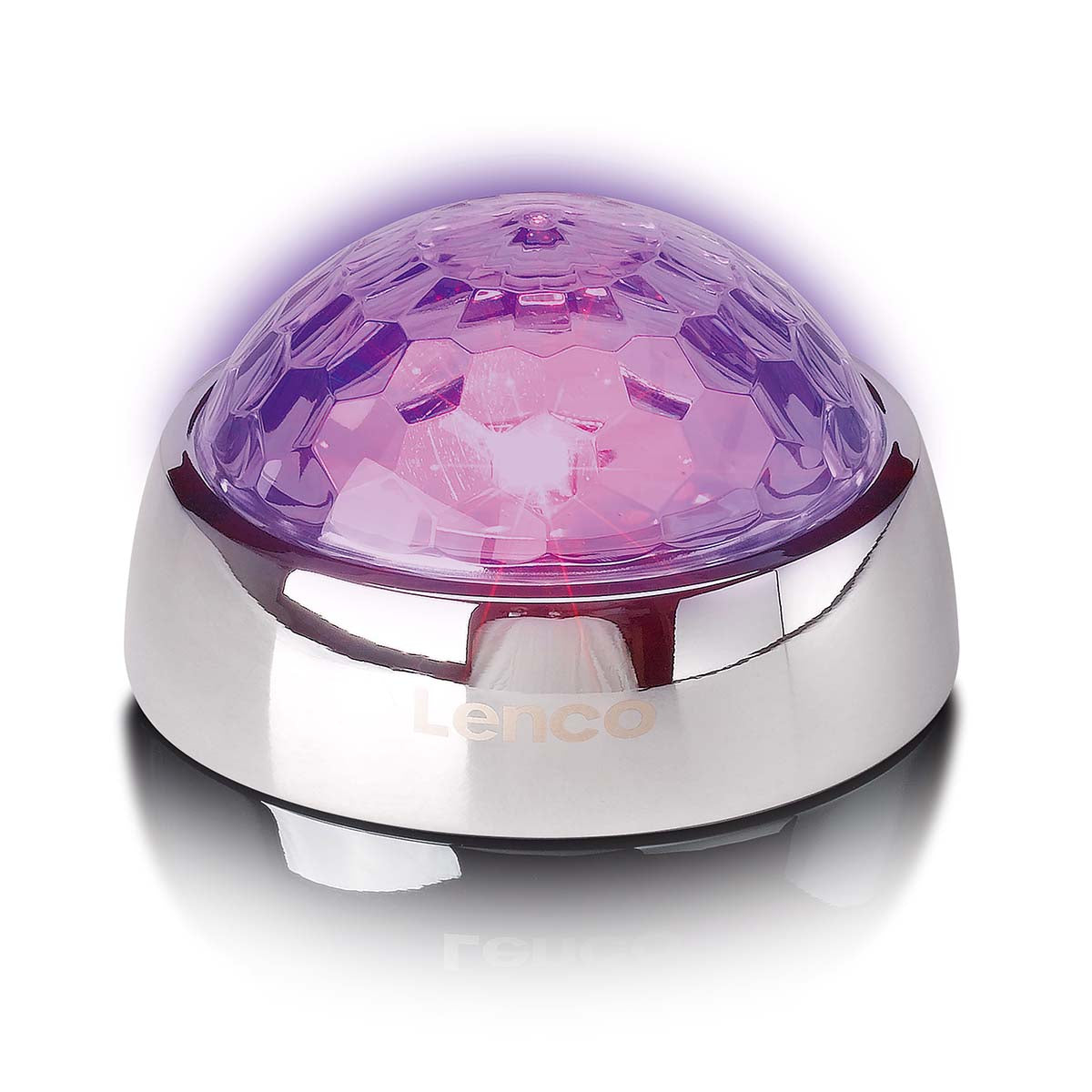 Lenco - Centerstabilisator med Party LED Light til pladespiller Sølv - TTA-080SI