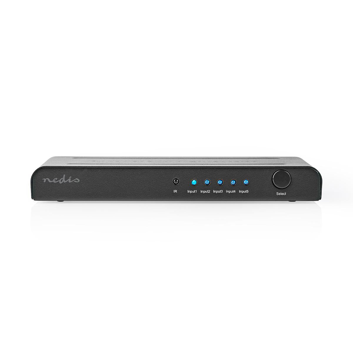 Nedis - HDMI ™ switch | 5-Port port(s) | 5x HDMI™ Input | 1x HDMI™ Output | 4K@60Hz | 18 Gbps | Fjernstyret | Metal | Antracit - VSWI3475AT