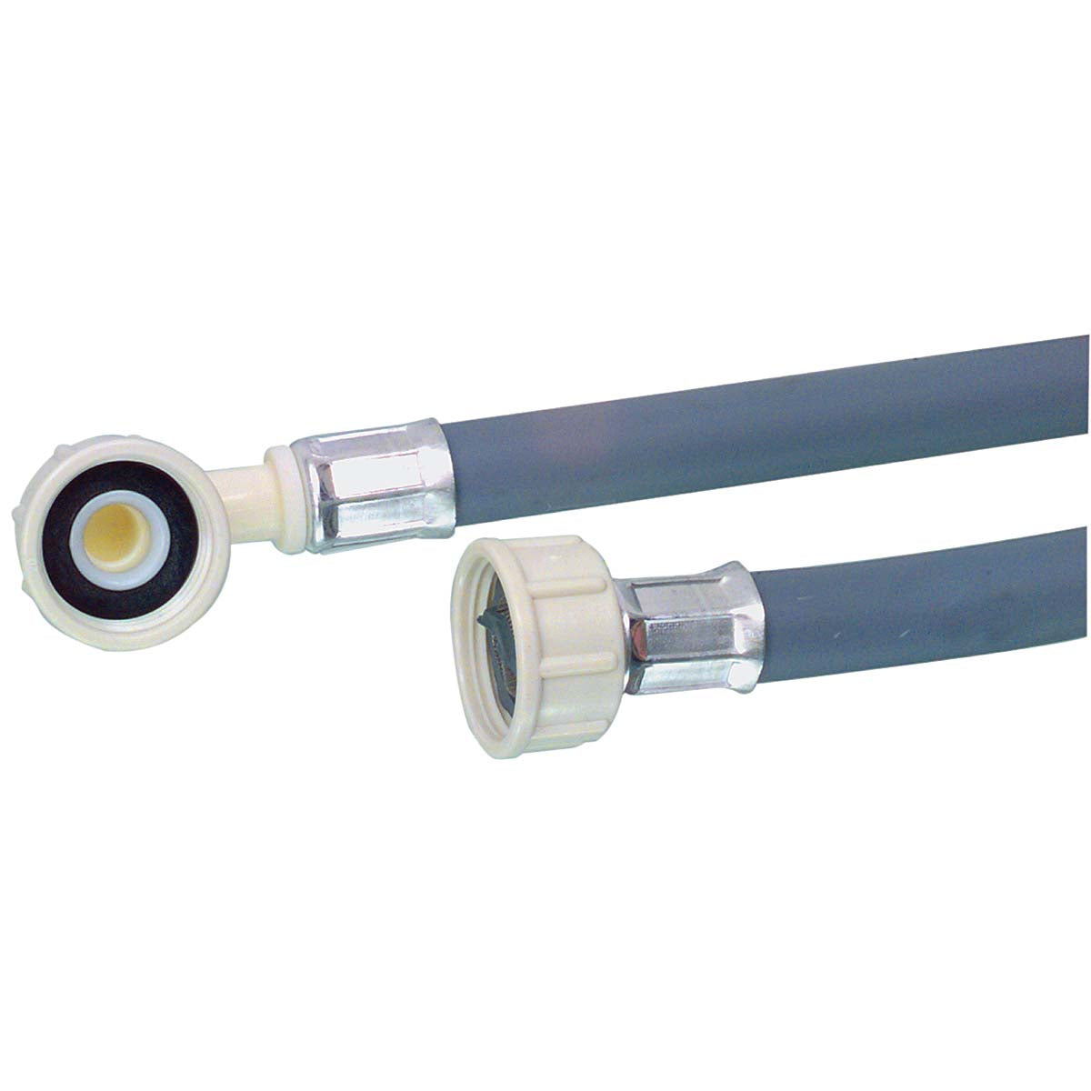 Indløbsslange fra Nedis med mål 3/4 tomme lige og 3/4 tomme vinklet designet til 50 bar og 25 grader celsius i en længde på 3,50 meter med et slidstærkt materiale og sikre forbindelser