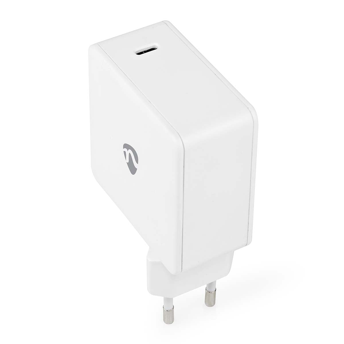 Nedis - Vægoplader | 100 W | GaN | Hurtigopladningsfunktion | 3.0 / 5.0 A | Antal output: 1 | USB-C™ | Automatisk Valgt Spænding | Hvid - WCGPD100W100WT