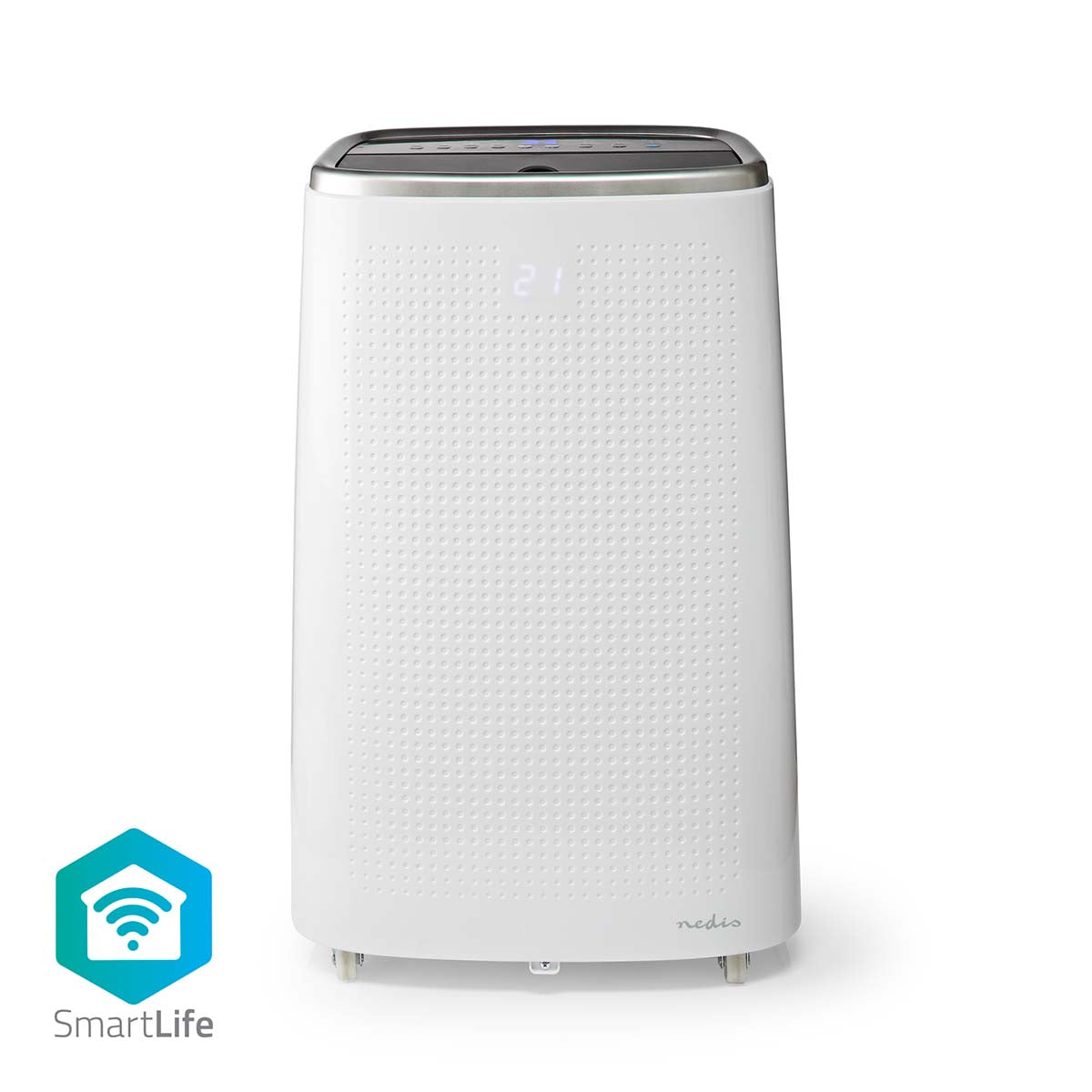 Nedis - SmartLife 3-i-1 Klimaanlæg | Wi-Fi | 14000 BTU | 120 m³ | Affugtning | Android™ / IOS | 3-hastighedsindstilling | 65 dB | Hvid - WIFIACMB1WT14