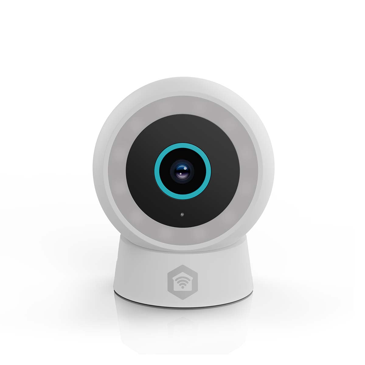 Nedis - SmartLife udendørskamera | Wi-Fi | Spotlight | 3MP Full HD 1296p | IP65 | Cloud Storage (mulighed) / microSD (ikke inkluderet) / Onvif | 5 V DC | Med bevægelsessensor | Nattesyn | Hvid - WIFICO14CWT