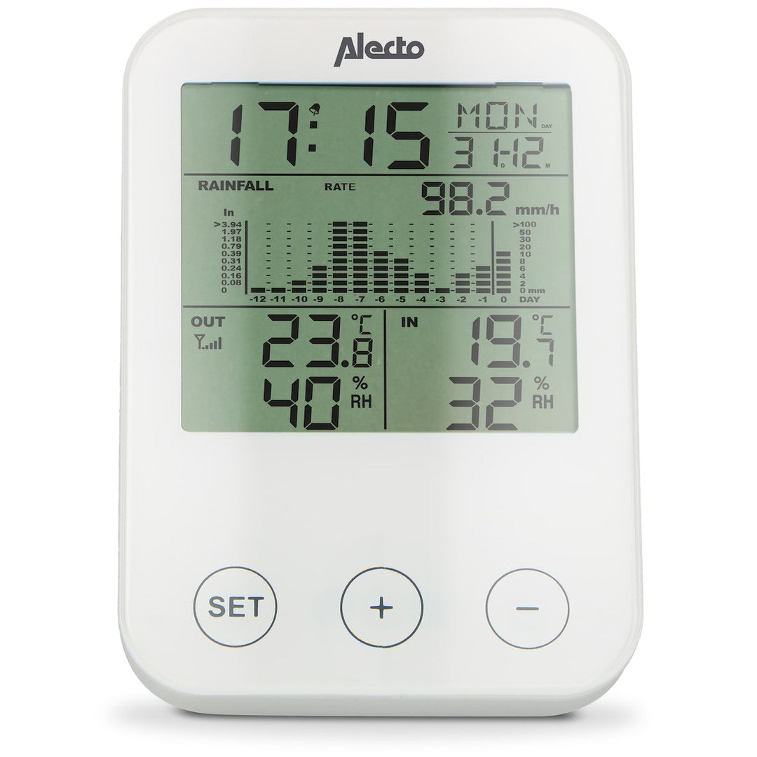 Alecto WS-1200 Vejrstation med trådløs regnmåler og fugtighedsmåler
