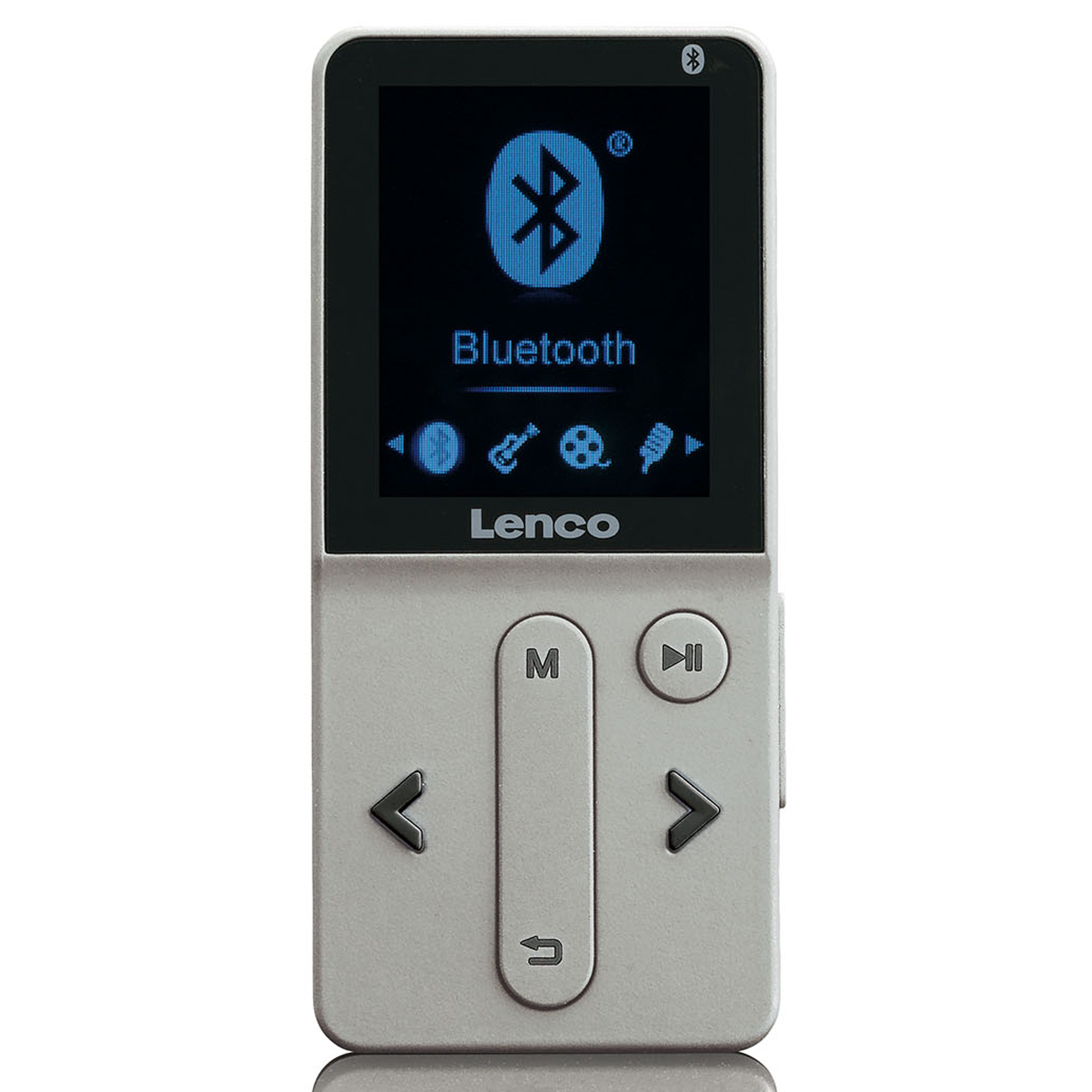 Lenco - MP4-afspiller bluetooth® med 8 GB Sølv - XEMIO-280SI