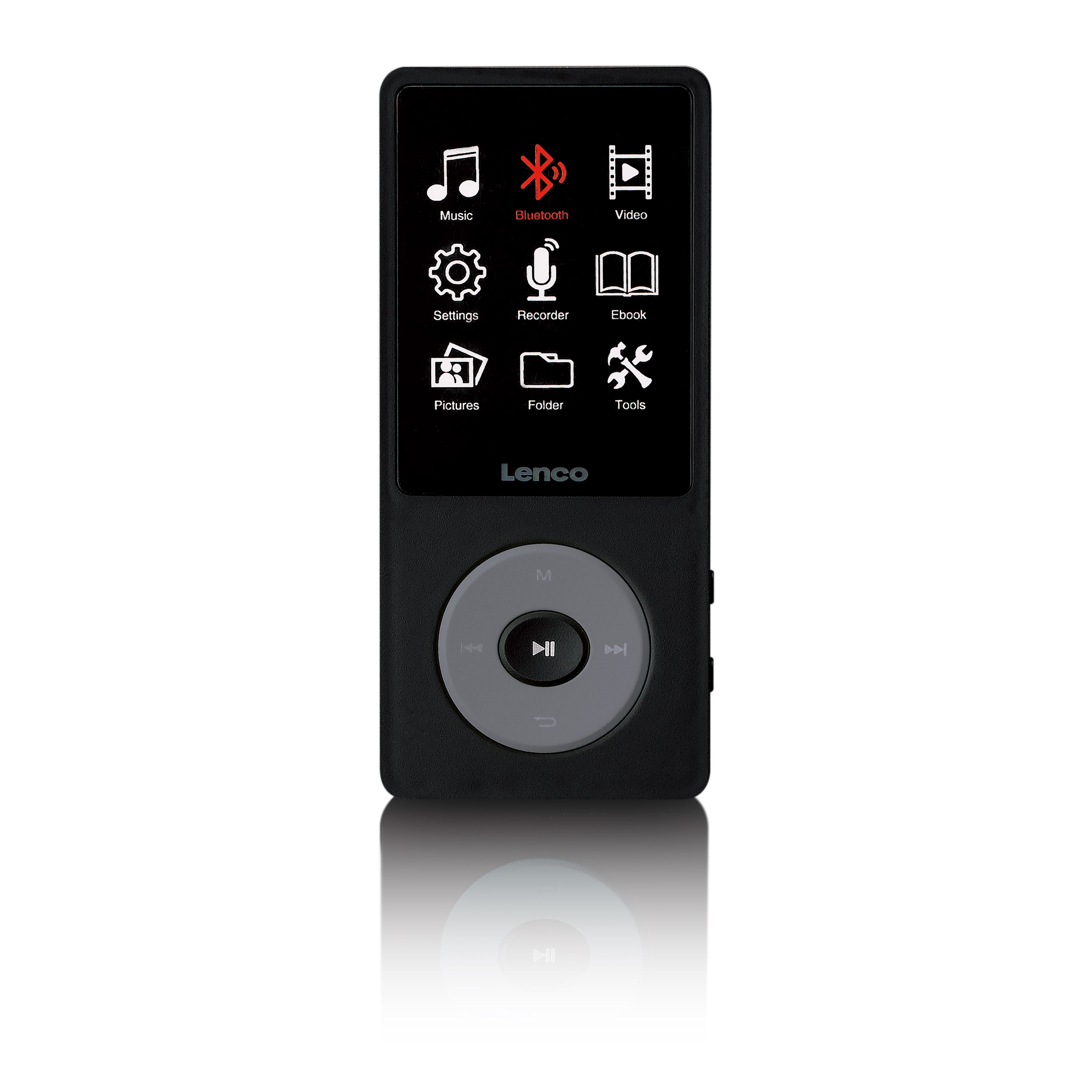 Lenco - MP3/MP4-afspiller med Bluetooth® og 8 GB intern hukommelse Sort - XEMIO-860BK