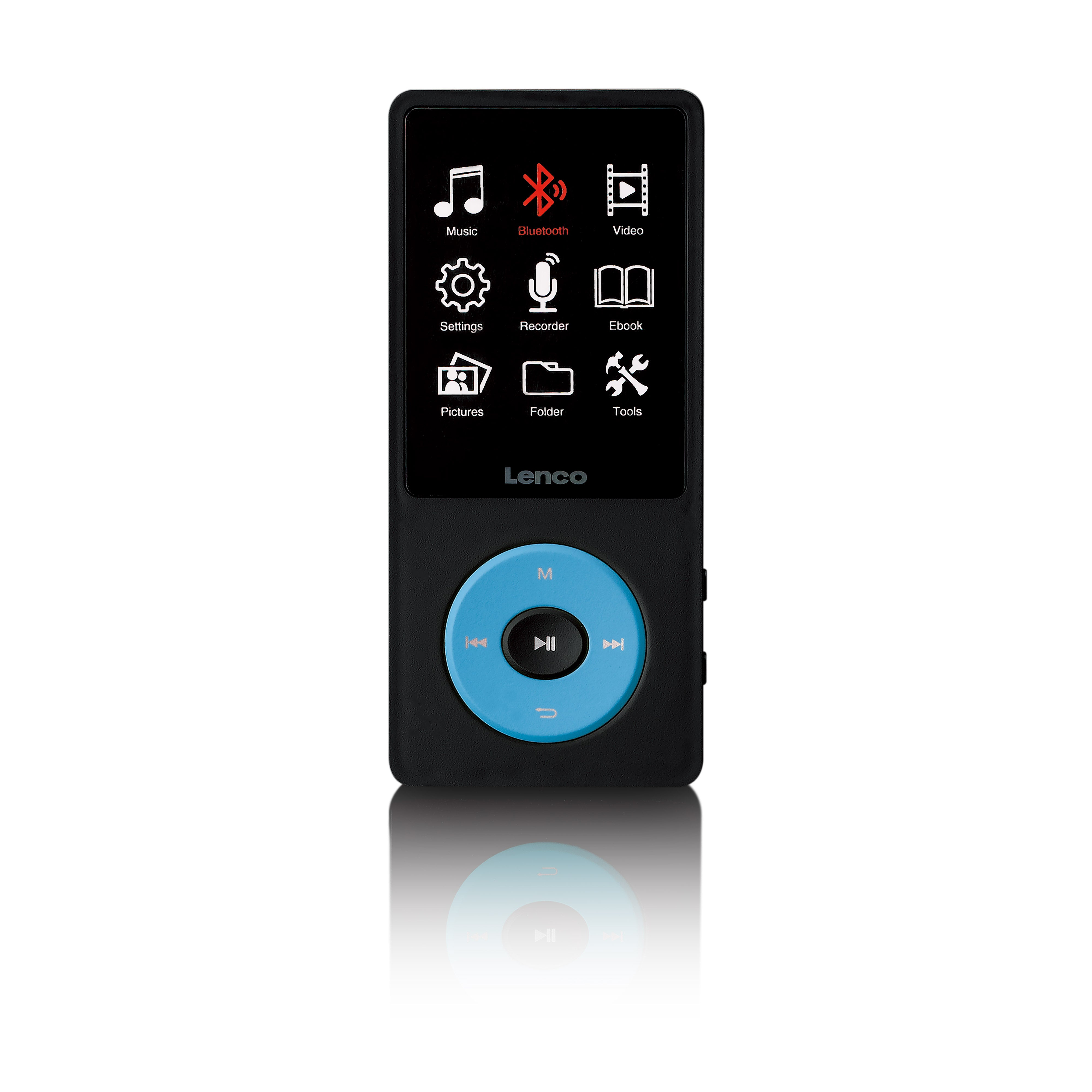 Lenco - MP3/MP4-afspiller med Bluetooth® og 8 GB intern hukommelse Blå - XEMIO-860BU