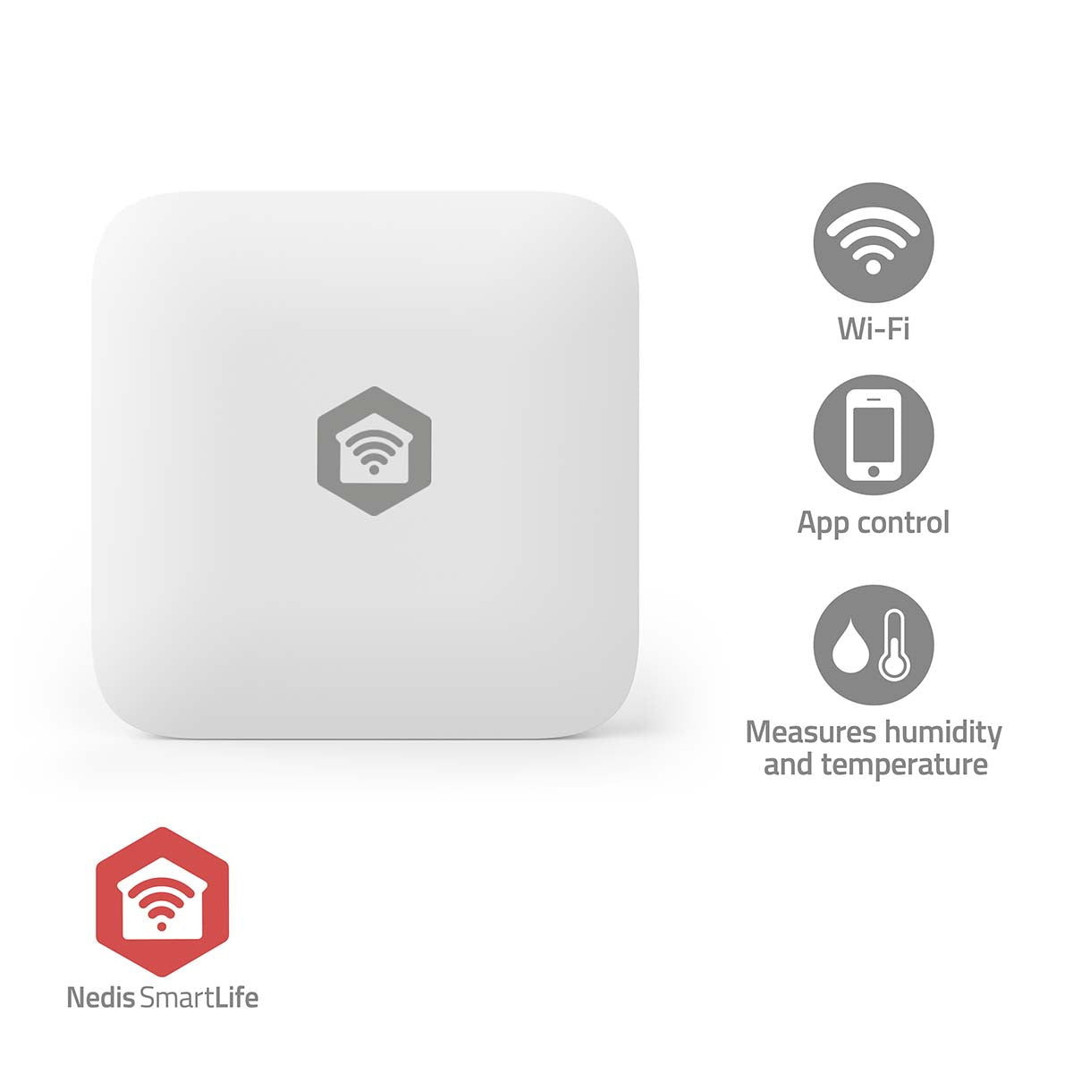 Nedis - SmartLife Klimasensor | Zigbee 3.0 | Batteri | Android™ / IOS | Hvid - ZBSC11WT