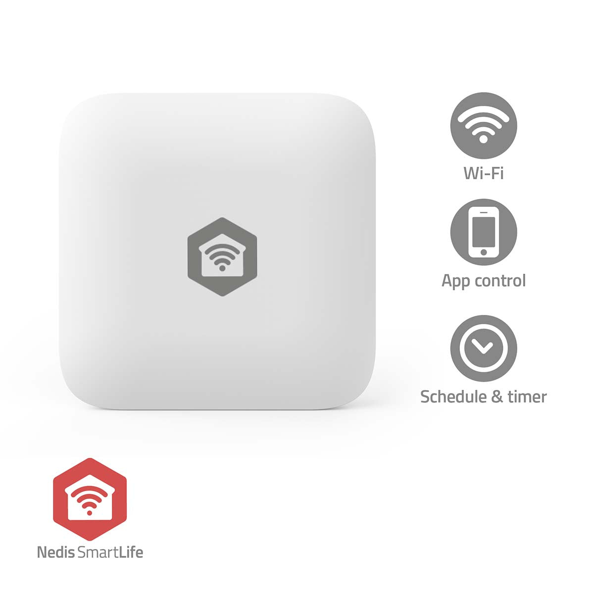 Nedis - SmartLife Vand Detektor | Zigbee 3.0 | Batteri | Maks. batteritid: 12 Måned | Hvid - ZBSW11WT