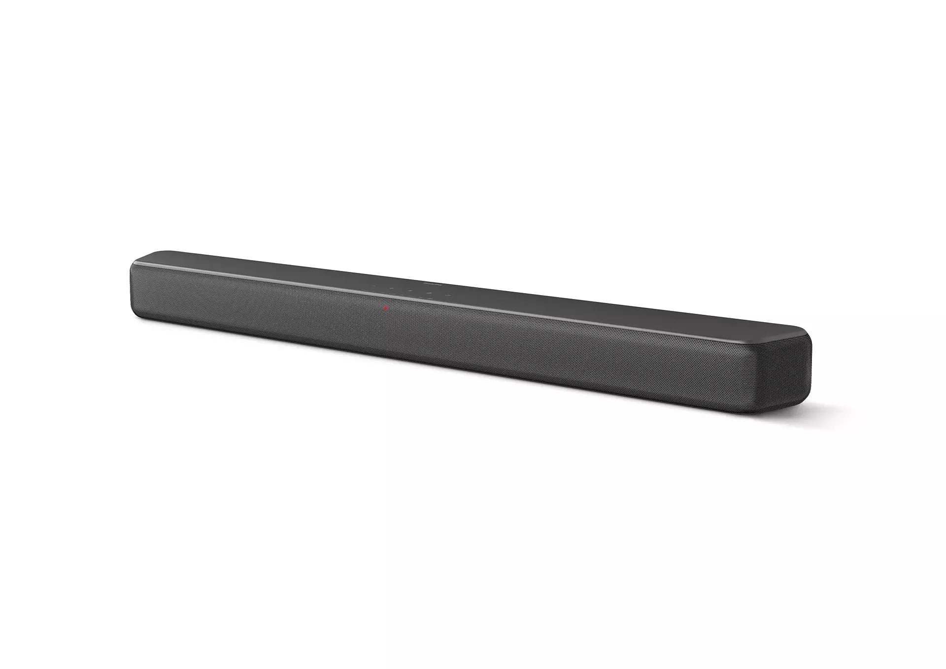 Philips TAB5109/10 soundbar i sort med slank design og kontrolpanel på toppen.