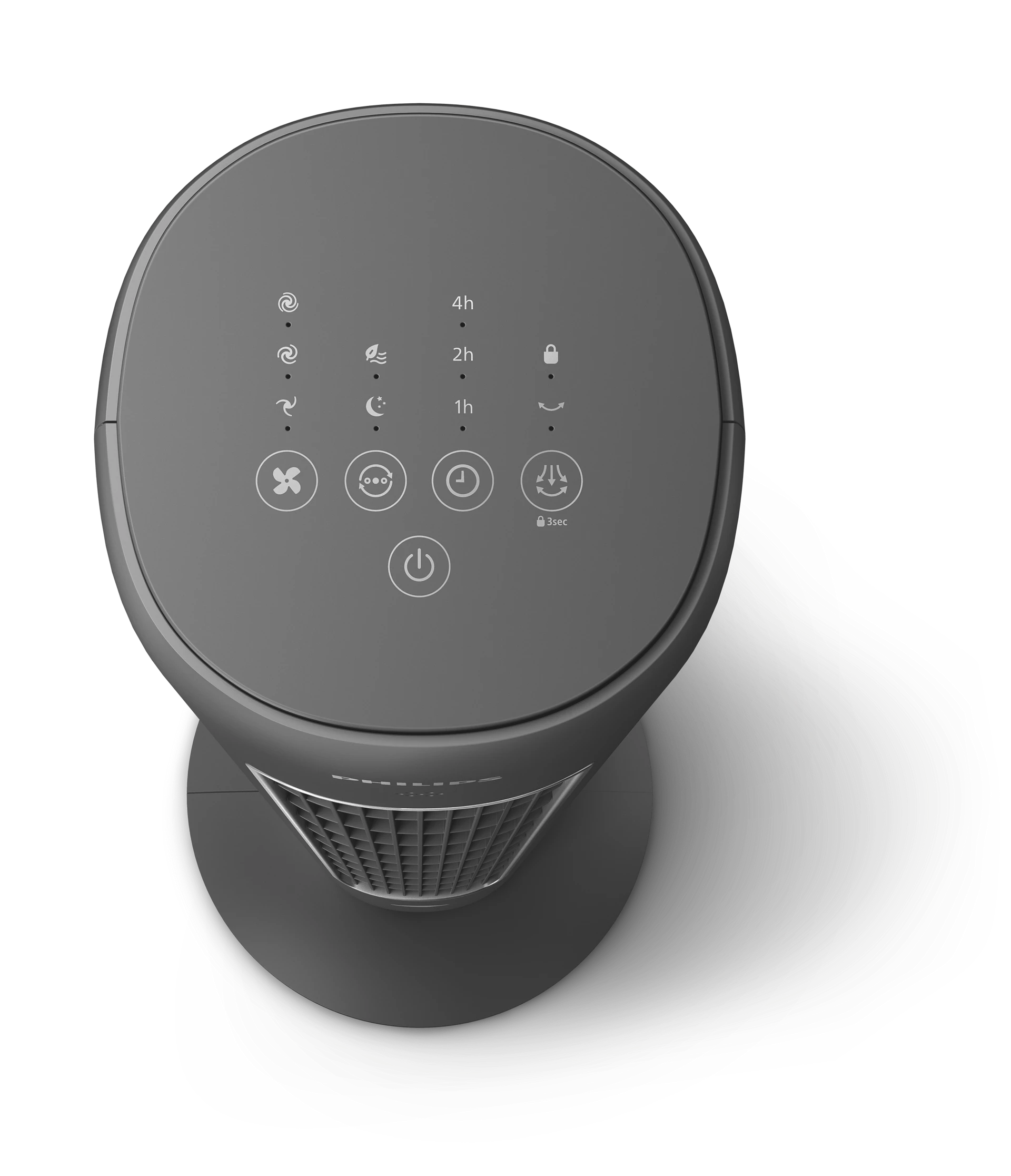 Philips 5000 Series CX5535/11 hvid standerblæser med fjernbetjening og aromadiffuser.