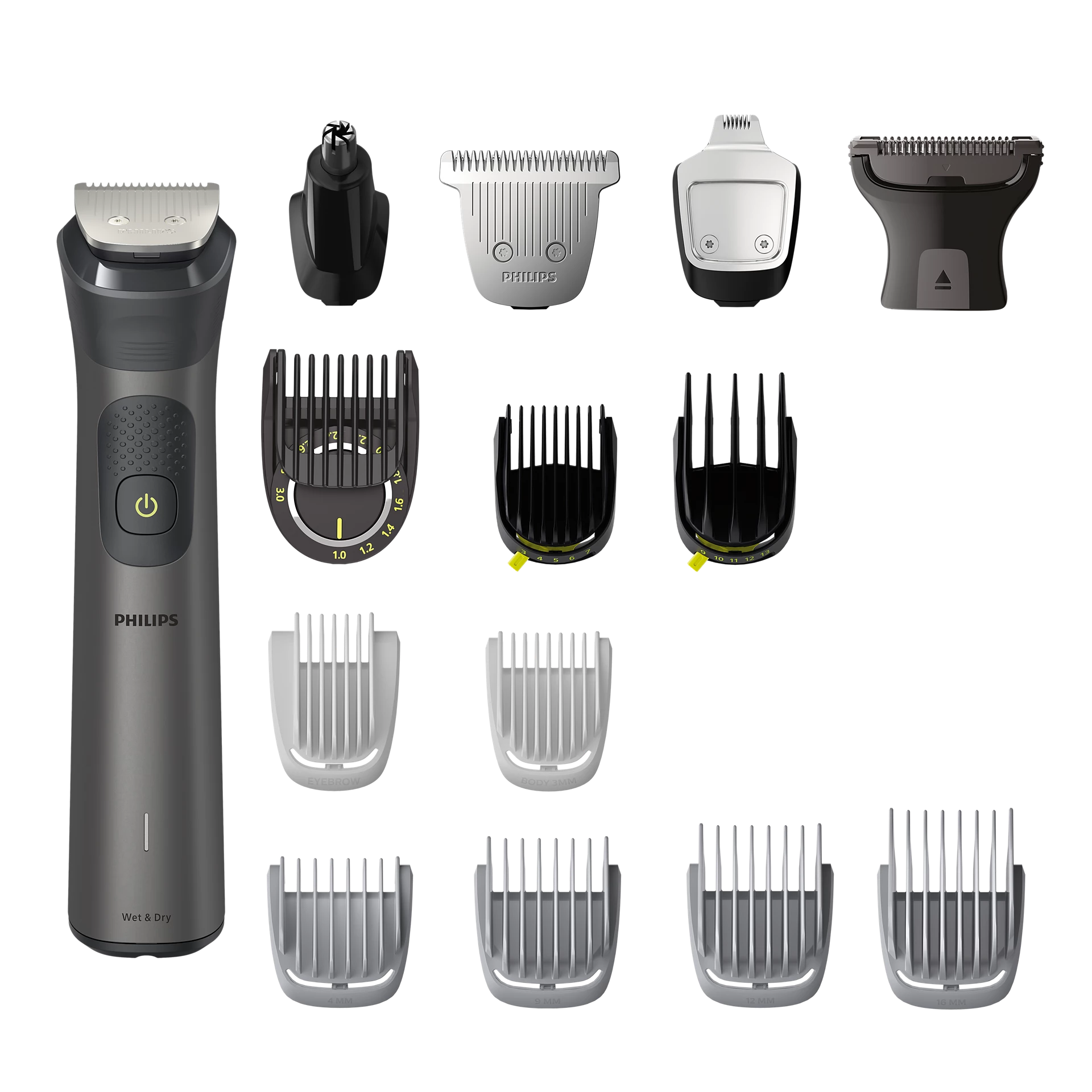 Komplet sæt med 15 værktøjer til Philips MG7940/15 multitrimmer.