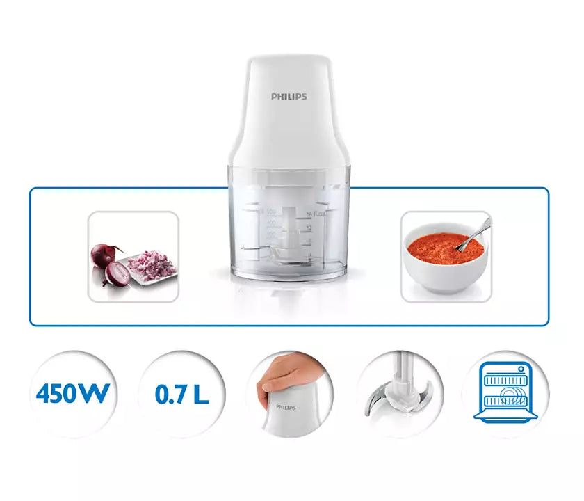 Philips HR1393/00 Minihakker 450W - Hvid