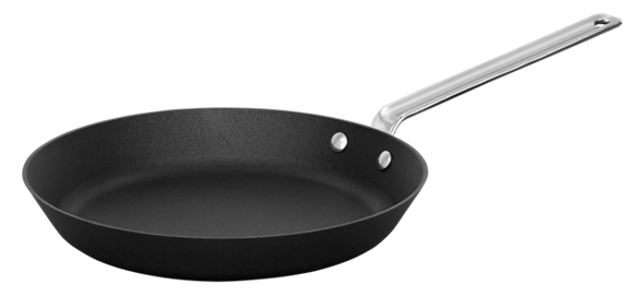 Scanpan Modern stegepande 26cm med en sort non-stick belægning og et stilrent, rustfrit stål håndtag der sikrer et godt greb