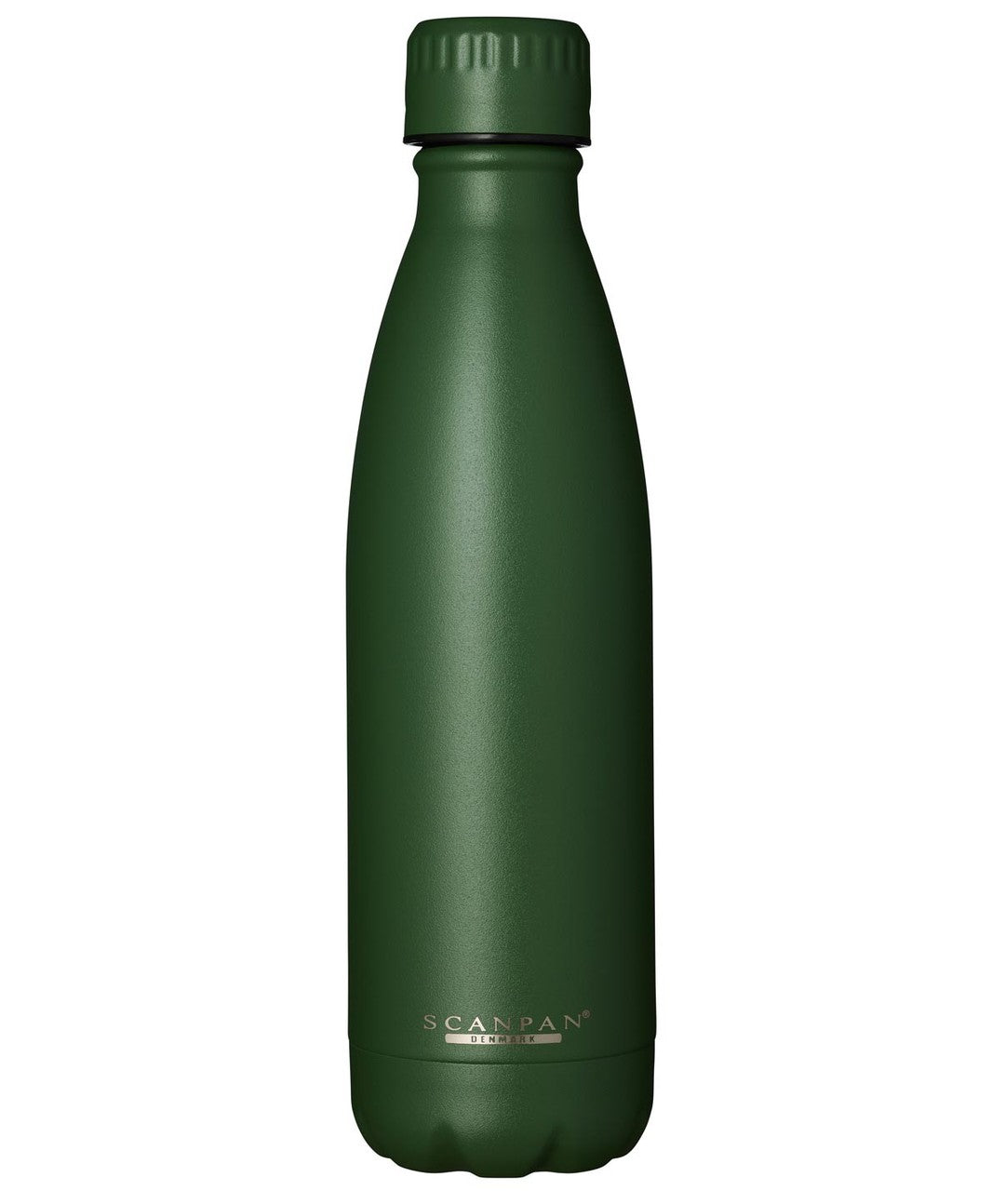 Scanpan To Go termoflaske i aluminium på 500 ml i skovgrøn farve med praktisk design til at holde drikkevarer kolde eller varme.