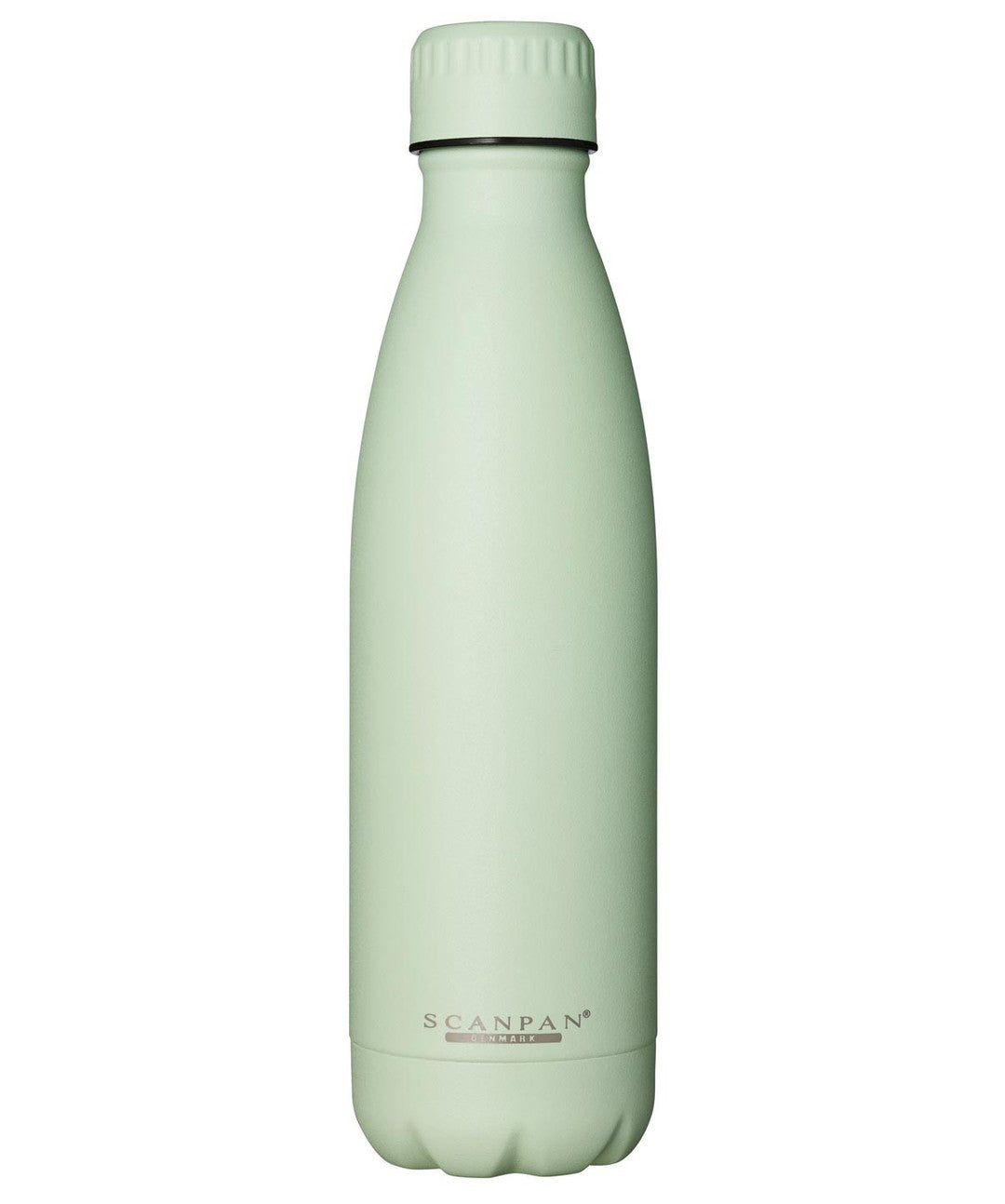 Scanpan To Go termoflaske i aluminium på 500 ml i en lys grøn te farve med en skruehætte og en glat overflade