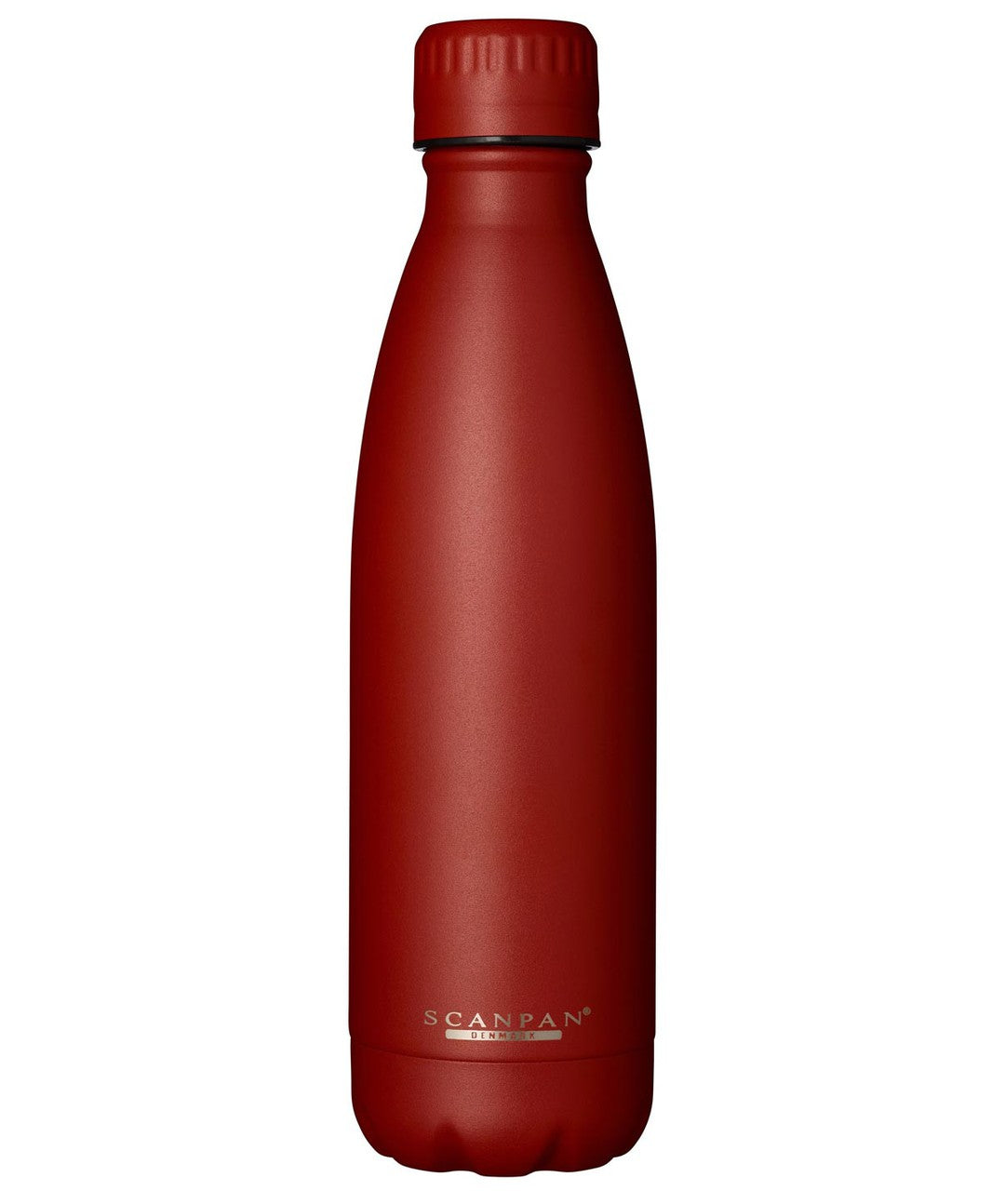 Scanpan To Go termoflaske i aluminium kapacitet på 500 ml i farven Reynolde Red designet til at holde drikkevarer kolde eller varme i længere tid med en slank og stilfuld form