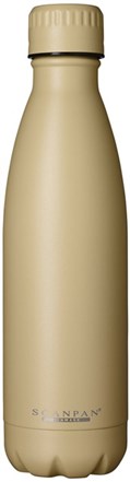 Scanpan To Go termoflaske i aluminium på 500 ml i farven pampas med et strømlinet design og skridsikker bund