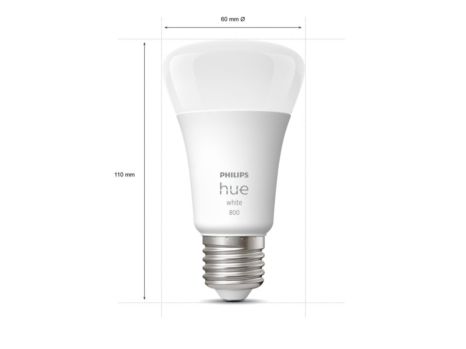 Philips Hue White E27 806 Lumen pære 4-pak