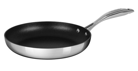 Scanpan 28 cm stegepande HaptIQ med sort non-stick belægning og metalgreb i rustfrit stål