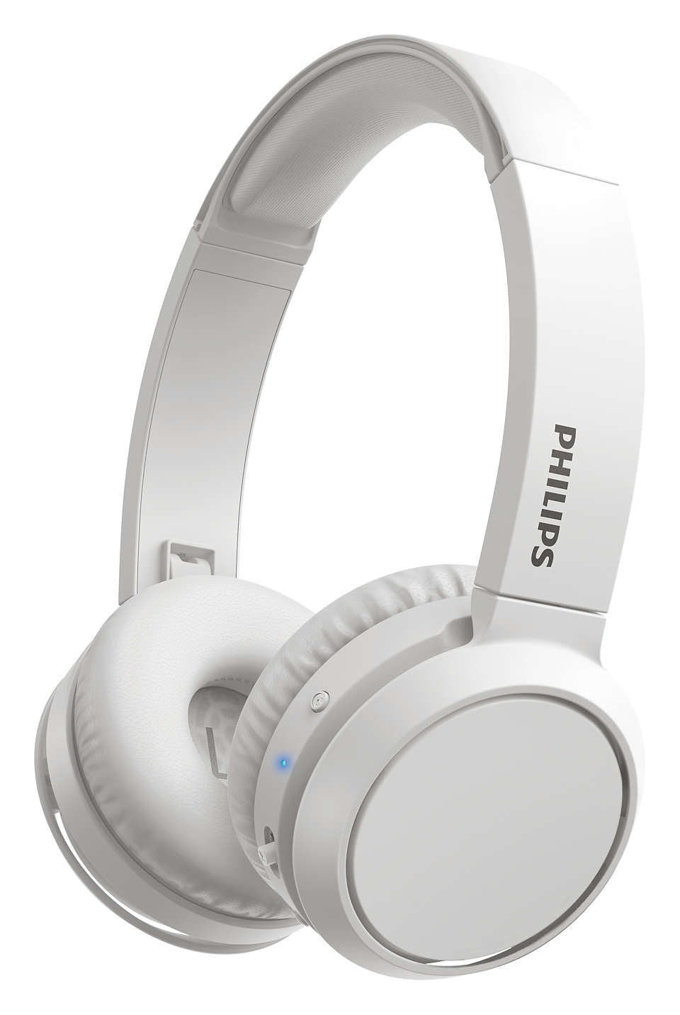 Philips TAH4205WT/00 trådløse on-ear hovedtelefoner i hvid farve med bløde ørepuder og justerbar hovedbøjle designet til komfortabel brug