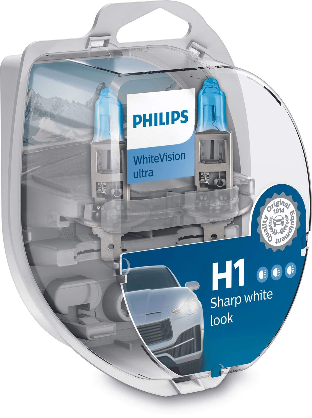 Philips 12258WVUSM H1 WhiteVision ultra lyskilde til forlygter