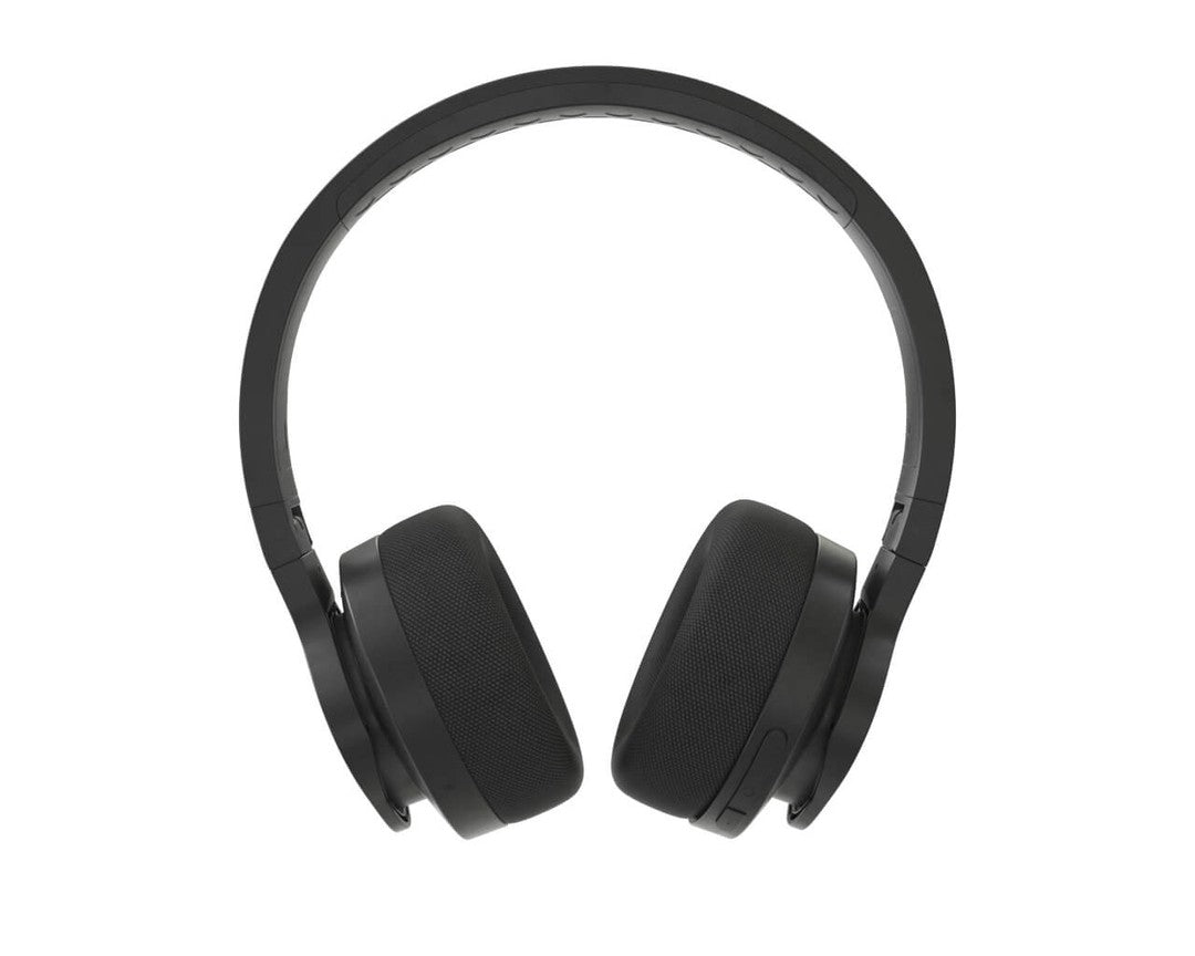 Trådløse sportshovedtelefoner fra Philips med modelnummer TAA4216BK/00 viser et slankt og moderne design i sort farve med polstrede ørekopper og en fleksibel bøjle