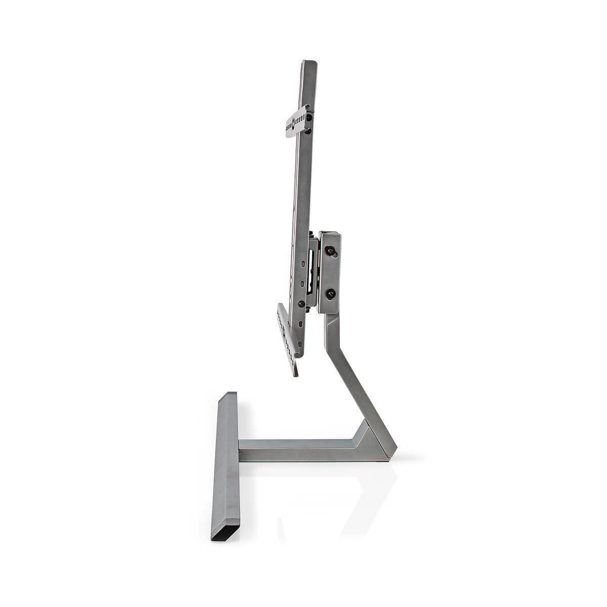 Nedis TVSM5120GY fuldt bevægelig TV stand i grå metal design til tv størrelser fra 37 til 73 tommer med justerbar højde og vippemulighed for optimal visningsoplevelse