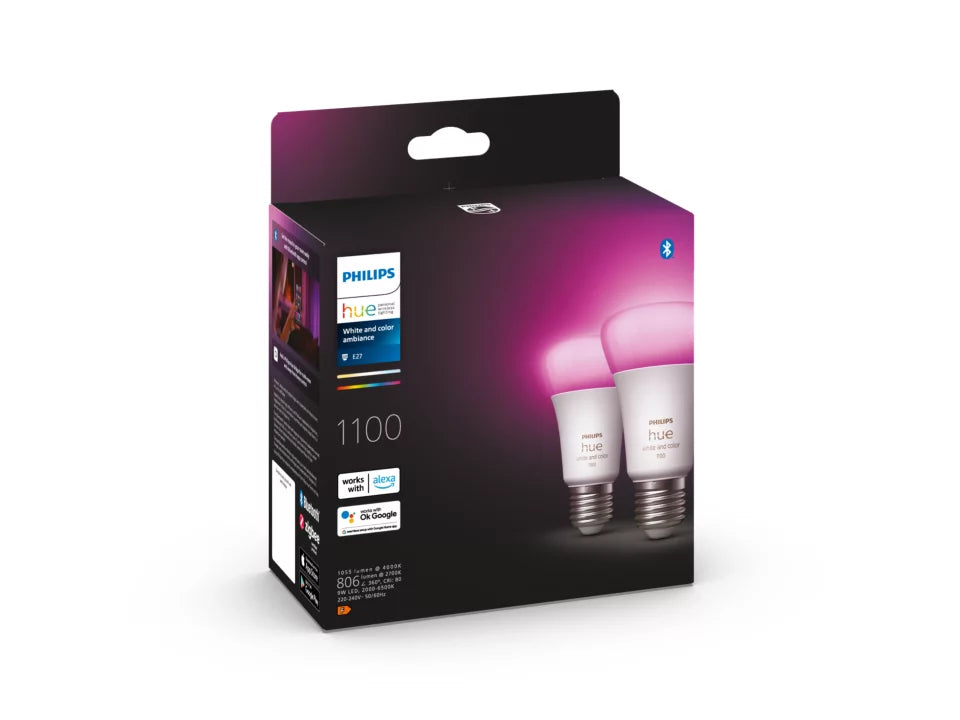 Philips Hue White and color ambiance E27 1100 Lumen - 2 pak