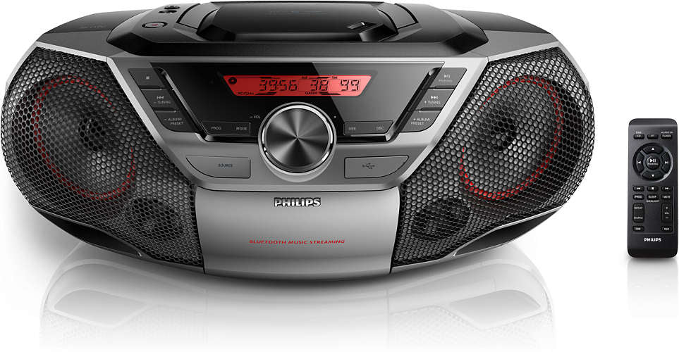 Philips AZ700T/12 CD Soundmachine Bluetooth - Sort