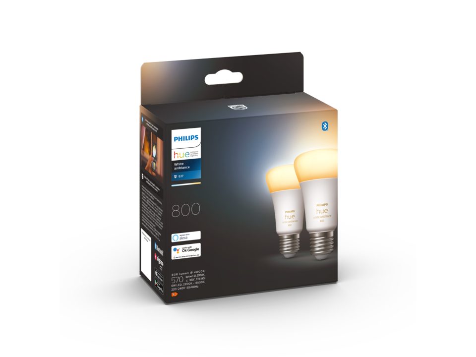 Philips Hue White Ambiance E27 dobbeltpakke Bluetooth