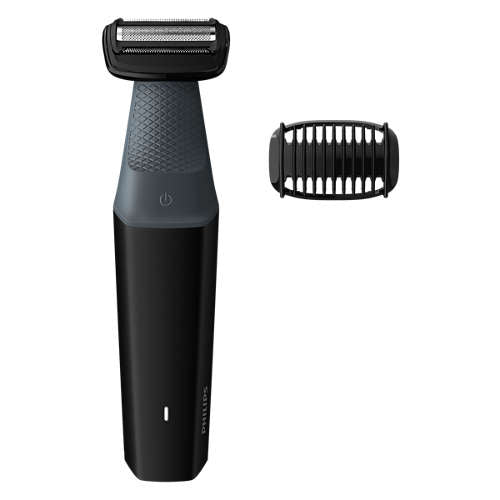 Philips BG3010/15 vandafvisende kropstrimmer Bodygroom med en sort ergonomisk håndtag og en udskiftelig skærehoved til barbering og trimning