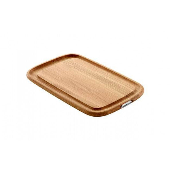 Skærebræt i egetræ fra Scanpan Maitre D mål 39,5 x 25 cm med afrundede kanter og glat overflade perfekt til madlavning og servering