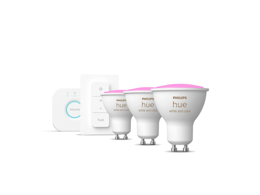 Philips Hue white color ambiance startsæt GU10, 3 lyskilder, 1 bridge, bluetooth