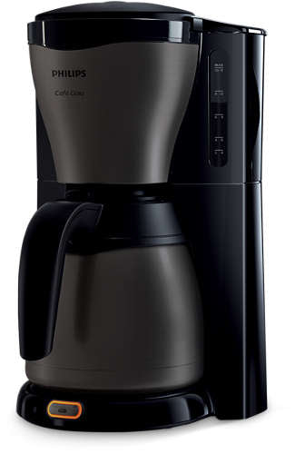 Philips HD7547/80 kaffemaskine med termokande i sort og titanium farver designet til at brygge kaffe med høj kvalitet og holde den varm i længere tid termokanden er praktisk og holdbar med en enkel betjening og moderne udseende ideel til daglig brug.