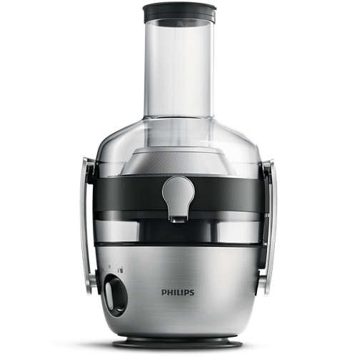 Philips HR1921/20 Juicer Avance i stål med gennemsigtig saftbeholder, 1100W, to indstillinger og FiberBoost teknologi for ekstra fiberudvinding