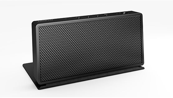 Bærbar Bluetooth-højttaler Onkyo OKAT3B/00 T3 i sort farve med gittermønster foran og kontroller på toppen
