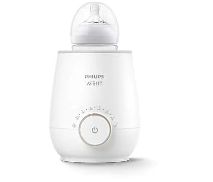 Philips SCF358/00 hurtig flaskevarmer i hvid farve med en flaskeholder og justerbar temperaturkontrol for hurtig opvarmning af babymad